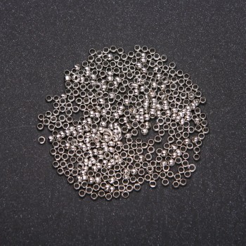 Crimp-Fixierungen «Zahipi», Durchmesser 2,5 mm, Metallfarbe «Silber» 6 Gramm