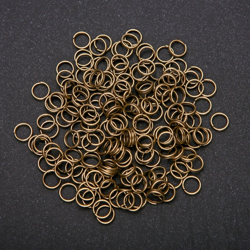 Federring Ø7 mm Bronzefarben, Packung 20 g