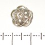Beadkappe Einsatz Dekor, Durchmesser 12 mm, Verpackung 20 g, ± 35 Stück
