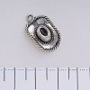 Schmuckzubehör – Anhänger Hut, Farbe Silber, 22×13 mm, Verpackung 20 g ± 11 Stück