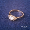 Ring Xuping mit weißem Stein, 18K-Vergoldung, Größen 16, 17