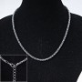 Metallkordelkette für Modeschmuck, 44 cm +
