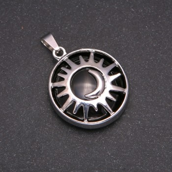 Anhänger aus Achat – Sonne, Durchmesser 27 mm