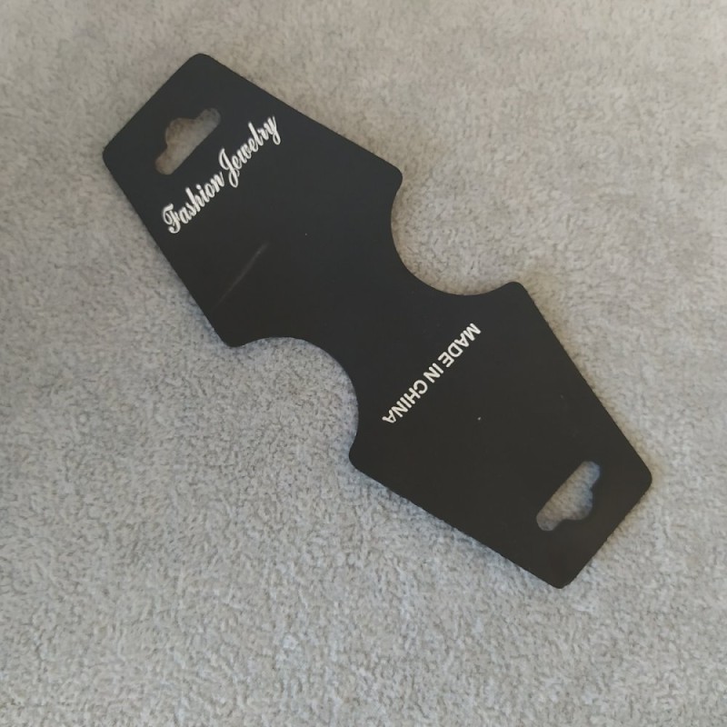 Schmuckdisplayplatte schwarz 5×12,5 cm Kunststoff 200 Stück pro Packung