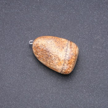 Anhänger aus Landschaftsjaspis 16×33 mm