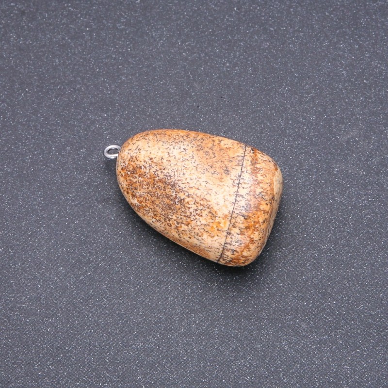 Anhänger aus Landschaftsjaspis 16×33 mm