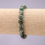 Armband aus Naturstein Fuchsit (Muscovit) glatte Kugel, Durchmesser ca. 8 mm, Länge ca. 18 cm, Stretcharmband