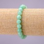 Armband aus birmanischem Jadeit, glatte Kugeln, Durchmesser ca. 8 mm, auf elastischem Band, Länge ca. 18 cm