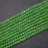 Rondell-Perlen aus tschechischem Kristall, transparentes Salatgrün, Durchmesser ca. 6 × 4,5 mm, auf Schnur, Länge ca. 38 cm
