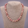 Kette aus Rhodonit, glatte Kugeln, Durchmesser ca. 10 mm, Länge 48 cm