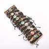Armbänder aus Eco-Leder – Sortiment, verstellbar mit Zugband, Packung 12 Stück