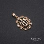 Anhänger Xuping Sura mit weißen Steinen 22×34 mm – 18k-Vergoldung