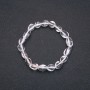 Armband aus natürlichem Bergkristall auf elastischer Schnur, Durchmesser 9 × 11 mm (±), Umfang 18 cm