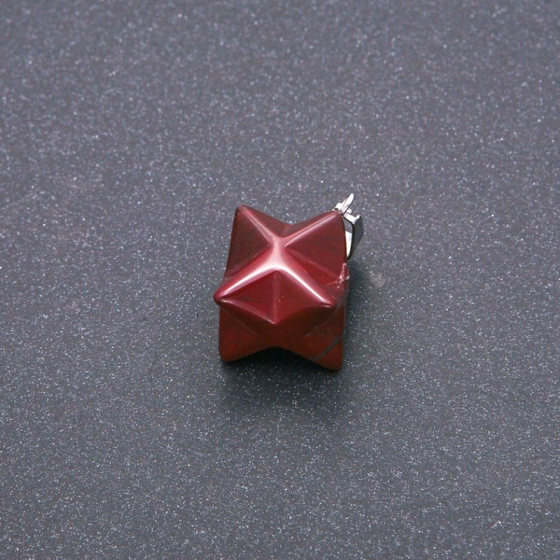 Merkaba-Anhänger roter Jaspis 10×10 mm