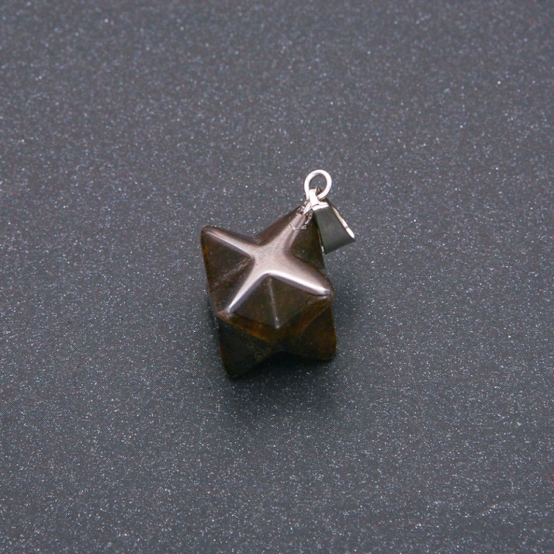 Merkaba-Anhänger aus Tigerauge 10×10 mm