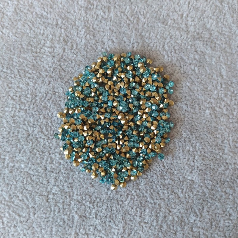 Strasssteine, Farbe blau, Durchmesser ca. 2,5 mm (±), Verpackung ca. 4 g