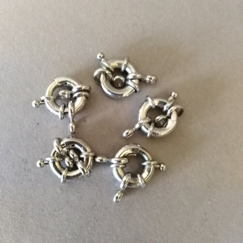Donutverschluss für Perlenketten und Armbänder, 14 mm, Preis pro Stück, für eine Schnur