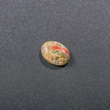 Cabochon aus Heliotrop-Jaspis 20 x 15 mm
