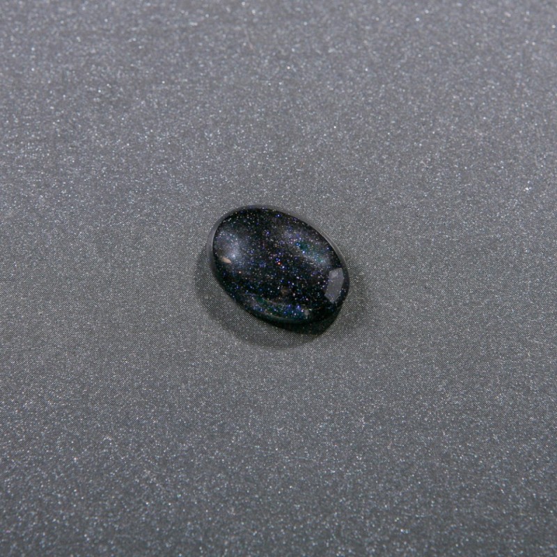 Cabochon aus Aventurin – Nacht Kaïra – Blaues Sand – 20×15 mm