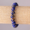 Armband Varizit blau, synthetisch, auf Elastikband, glatte Kugeln Ø 10 mm, Länge 18 cm