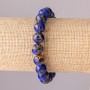 Armband Varizit blau, synthetisch, auf Elastikband, glatte Kugeln Ø 10 mm, Länge 18 cm