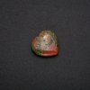 Souvenirstein Jaspis-Heliotrop in Herzform, 30×30×10(±)mm