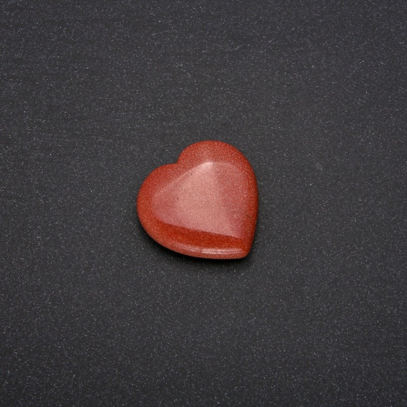 Souvenirstein Aventurin Goldener Sand in Herzform 30×30×10 mm (±)