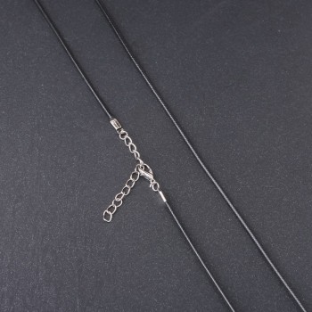 Preis pro Packung / 10 Stück gewachste Schnur für Anhänger, Durchmesser 2,5 mm, Länge 45 cm, schwarz