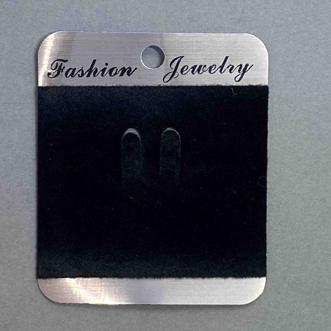 Broschen-Displayplatte aus schwarzem Samt, 7×6 cm, schwarze Kunststoffbasis, 100 Stück