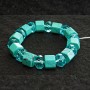 Gummiband-Armband, blaues Türkis (künstlich) mit Maserungen und tschechischem Glas