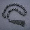Schungit-Gebetskette mit 33 Perlen, Schungit-Einlage, Durchmesser 12 mm