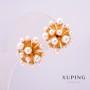 Ohrringe Xuping mit Mallorca-Perlen, 18K-Vergoldung, 19×20 mm