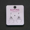 Xuping rhodiumbeschichtete Ohrringe mit blauen, grünen und himbeerfarbenen Strasssteinen, 13 × 7 mm +