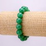 Armband aus natürlichem Nephrit, glatte Kugel, Durchmesser ca. 12 mm, Länge 18 cm