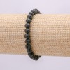 Armband aus Lavastein-Kugeln, Durchmesser 6 mm, Länge 18 cm