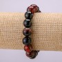 Karneol-Armband auf Elastikband, glatte Kugeln, Durchmesser 12 mm, Umfang 18 cm +