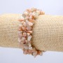Breites Armband aus Selenit, Chips 6 mm ±, Umfang 18 cm, Breite 2 cm