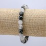 Armband aus Haarquarz auf elastischer Schnur, Durchmesser 8,5 mm, Länge 18 cm