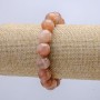 Elastisches Armband aus Selenit-Naturstein, Perlen-Durchmesser 12 mm, Umfang ca. 18 cm+