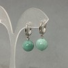 Ohrringe aus natürlichem Jadeit, Durchmesser 12 cm, Länge 18 mm +