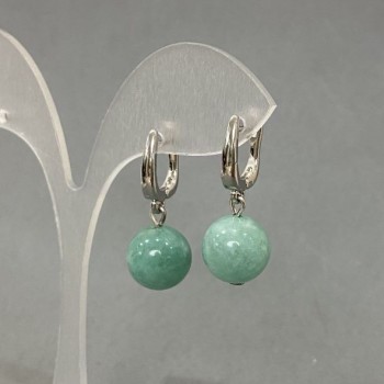 Ohrringe aus natürlichem Jadeit, Durchmesser 12 cm, Länge 18 mm +