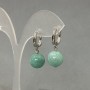 Ohrringe aus natürlichem Jadeit, Durchmesser 12 cm, Länge 18 mm +