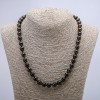 Kette aus natürlichem Rauchquarz, glatte Kugeln, Durchmesser 8 mm, Länge 46 cm +