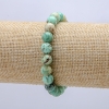 Elastisches Armband aus Amazonit-Naturstein, Perlen Ø 8 mm, Umfang 18 cm +