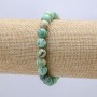 Elastisches Armband aus Amazonit-Naturstein, Perlen Ø 8 mm, Umfang 18 cm +