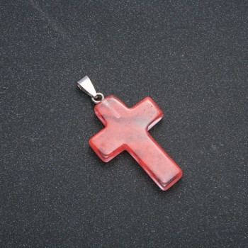 Anhänger Kreuz, Turmalin 50 × 28 mm