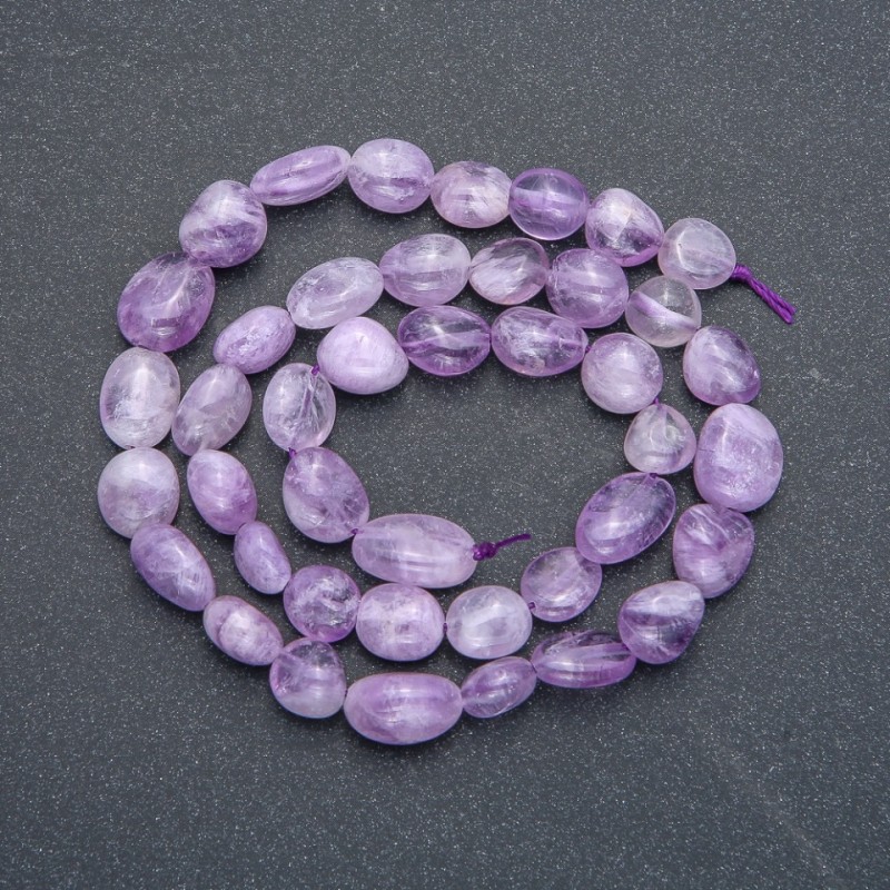Amethyst-Facettierte Rondelle-Perlen auf Schnur, Durchmesser 8 x 6 mm, Länge 41 cm +