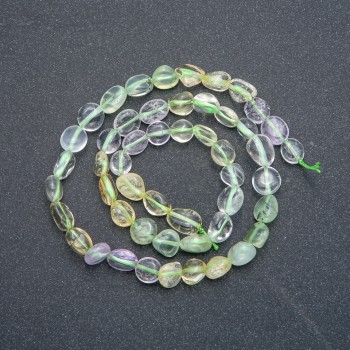 Assortierte Perlen auf einer Schnur (Amethyst, Citrin und Prehnit), facettierte Perlen, Durchmesser 8×6 mm, Länge 39 cm +