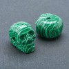 Schädelperle aus Malachit (gepresst) 25×19 mm +