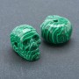 Schädelperle aus Malachit (gepresst) 25×19 mm +